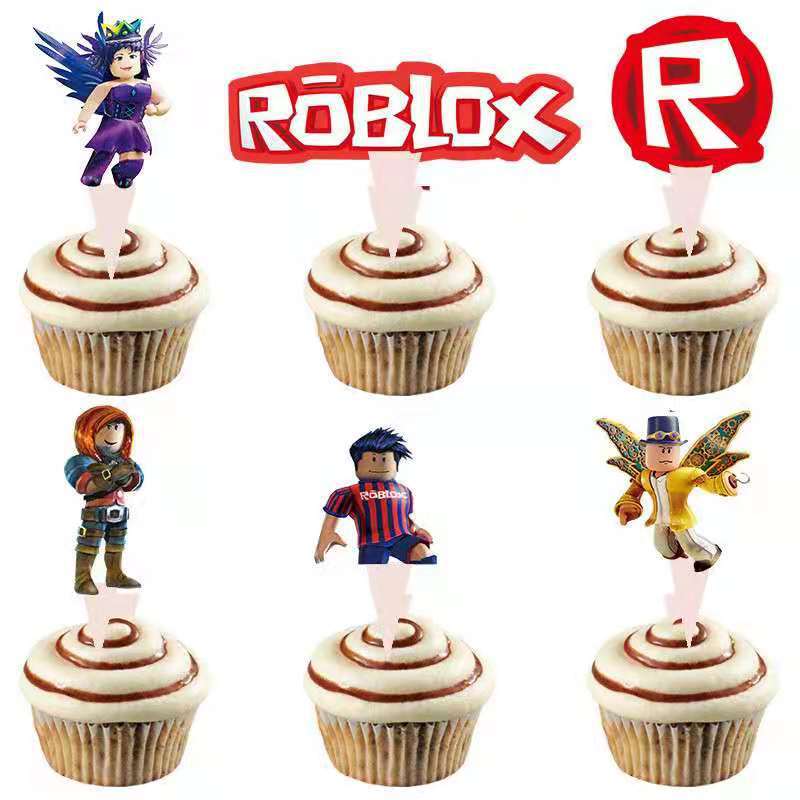 21 Cake Decorations for Roblox Cake Topper Cupcake Toppers Birthday Party  Supplies Favor for Girl Fans : : Grocery
